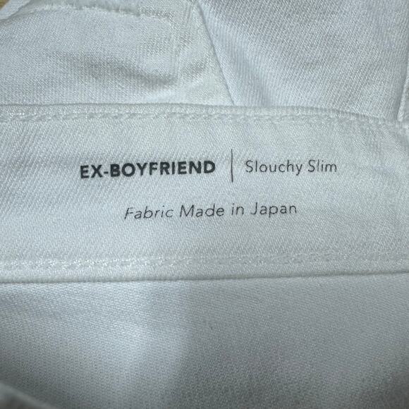 AG Adriano Goldschmied NWT Ex-Boyfriend Slouchy Slim White Denim Jeans Size 29R - Picture 5 of 12